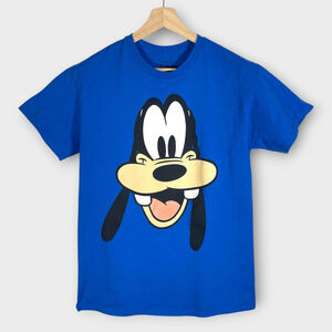 🦜 Disney Goofy T-Shirt MEDIUM Blue 100% Cotton